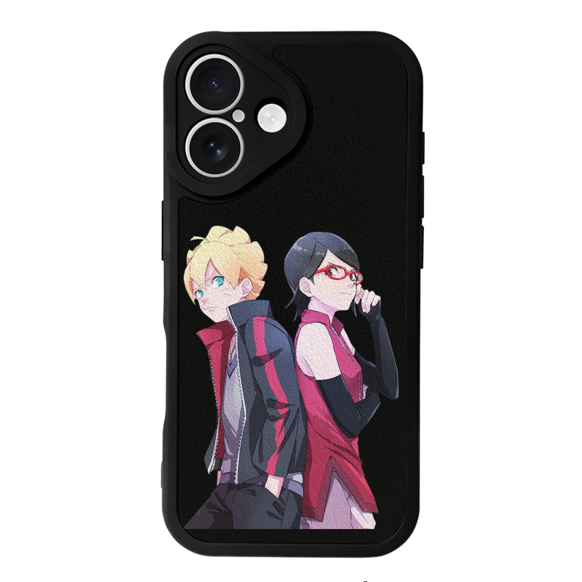 （画像用） NARUTO -ナルト- うちは サラダ Uchiha Sarada 【iPhone 16シリーズ対応】シリコンスマホケース（レザー調） 材質：シリコン